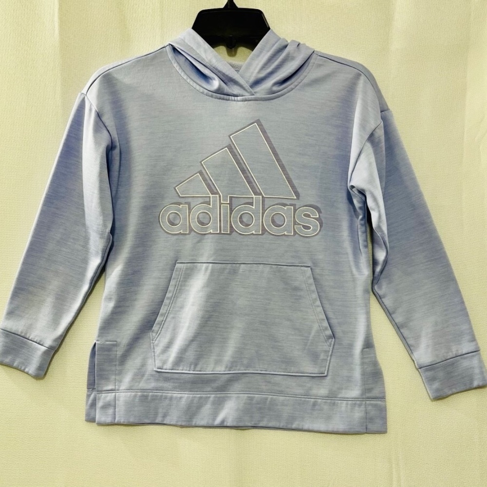 Adidas Violet Tone Heather Hoodie Purple Kids Size M (10-12) EUC